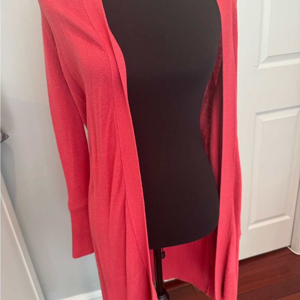Loft open front cardigan-light red NWT Medium